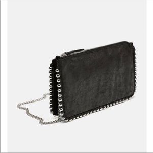 Zara NWT Studded Crossbody Wallet Bag